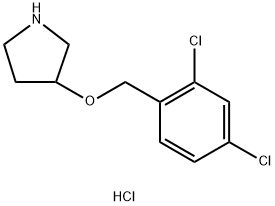 3-[(2,4-Dichlorobenzyl)oxy]pyrrolidinehydrochloride Structure