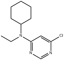 6-Chloro-N-cyclohexyl-N-ethyl-4-pyrimidinamine 구조식 이미지