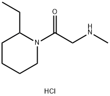1-(2-Ethyl-1-piperidinyl)-2-(methylamino)-1-ethanone hydrochloride 구조식 이미지