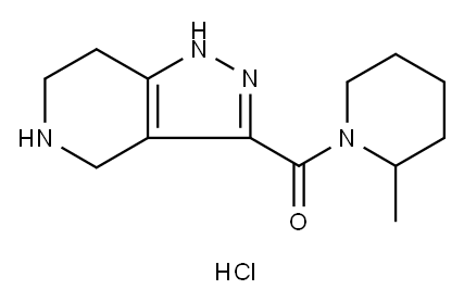 (2-Methyl-1-piperidinyl)(4,5,6,7-tetrahydro-1H-pyrazolo[4,3-c]pyridin-3-yl)methanone HCl 구조식 이미지