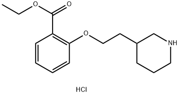 Ethyl 2-[2-(3-piperidinyl)ethoxy]benzoatehydrochloride Structure