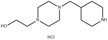 2-[4-(4-Piperidinylmethyl)-1-piperazinyl]-1-ethanol dihydrochloride Structure