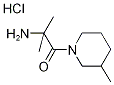 2-Amino-2-methyl-1-(3-methyl-1-piperidinyl)-1-propanone hydrochloride Structure