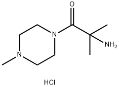 2-Amino-2-methyl-1-(4-methyl-1-piperazinyl)-1-propanone hydrochloride Structure