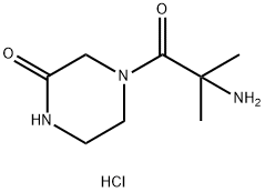 4-(2-Amino-2-methylpropanoyl)-2-piperazinonehydrochloride Structure