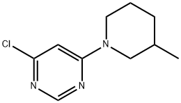 4-Chloro-6-(3-methyl-1-piperidinyl)pyrimidine Structure