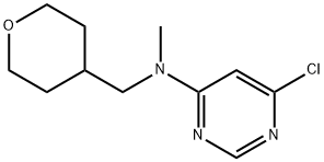 6-Chloro-N-methyl-N-(tetrahydro-2H-pyran-4-ylmethyl)-4-pyrimidinamine Structure