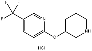 2-(3-Piperidinyloxy)-5-(trifluoromethyl)pyridinehydrochloride Structure