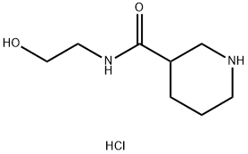 N-(2-Hydroxyethyl)-3-piperidinecarboxamidehydrochloride 구조식 이미지