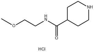 N-(2-Methoxyethyl)-4-piperidinecarboxamidehydrochloride Structure