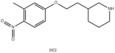 3-[2-(3-Methyl-4-nitrophenoxy)ethyl]piperidinehydrochloride 구조식 이미지