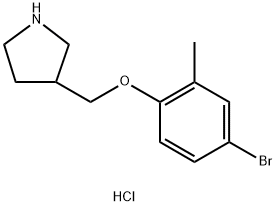 3-[(4-Bromo-2-methylphenoxy)methyl]pyrrolidinehydrochloride Structure