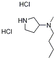 N-Butyl-N-methyl-3-pyrrolidinamine dihydrochloride 구조식 이미지