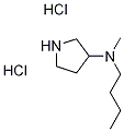 N-Butyl-N-methyl-3-pyrrolidinamine dihydrochloride Structure