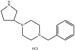 1-Benzyl-4-(3-pyrrolidinyl)piperazinedihydrochloride Structure