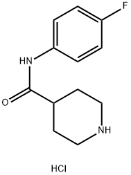 N-(4-Fluorophenyl)-4-piperidinecarboxamidehydrochloride 구조식 이미지