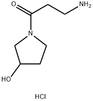 3-Amino-1-(3-hydroxy-1-pyrrolidinyl)-1-propanonehydrochloride 구조식 이미지