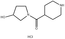 (3-Hydroxy-1-pyrrolidinyl)(4-piperidinyl)-methanone hydrochloride 구조식 이미지