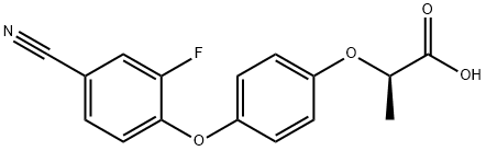 butyl 2-[4-(4-cyano-2-fluoro-phenoxy)phenoxy]propanoate Structure
