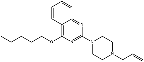 2-(4-알릴-1-피페라지닐)-4-펜틸옥시퀴나졸린 구조식 이미지