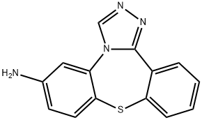Dibenzo(b,f)-1,2,4-triazolo(4,3-d)(1,4)thiazepin-6-amine Structure