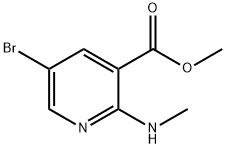 메틸5-브로모-2-(메틸아미노)-피리딘-3-카르복실레이트 구조식 이미지