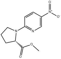(S)-메틸1-(5-니트로피리딘-2-일)피롤리딘-2-카르복실레이트 구조식 이미지