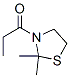 Thiazolidine,  2,2-dimethyl-3-(1-oxopropyl)-  (9CI) Structure