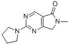 5H-Pyrrolo(3,4-d)pyrimidin-5-one, 6,7-dihydro-6-methyl-2-(1-pyrrolidin yl)- Structure