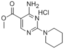 Methyl 4-amino-2-(1-piperidinyl)-5-pyrimidinecarboxylate hydrochloride Structure