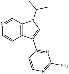 4-(1-isopropyl-1H-pyrrolo[2,3-c]pyridin-3-yl)pyriMidin-2-aMine 구조식 이미지