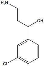 3-amino-1-(3-chlorophenyl)propan-1-ol 구조식 이미지