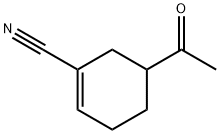 1-Cyclohexene-1-carbonitrile, 5-acetyl- (9CI) Structure