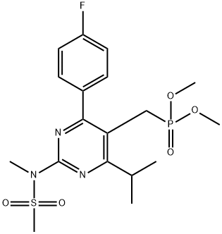 P-[[4-(4-Fluorophenyl)-6-(1-methylethyl)-2-[methyl(methylsulfonyl)amino]-5-pyrimidinyl]methyl]phosphonic acid dimethyl ester Structure