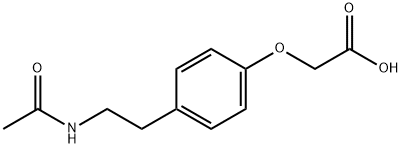 4-(2-Acetamidoethyl)phenoxyacetic acid 구조식 이미지