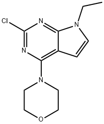 4-(2-Chloro-7-ethyl-7H-pyrrolo[2,3-d]pyrimidin-4-yl)morpholine 구조식 이미지