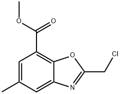 Methyl 2-(chloromethyl)-5-methyl-1,3-benzoxazole-7-carboxylate 구조식 이미지