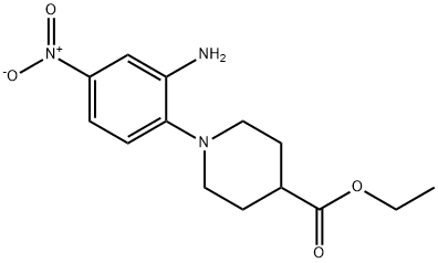 Ethyl 1-(2-amino-4-nitrophenyl)-4-piperidinecarboxylate Structure