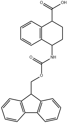 N-(9-Fluorenylmethoxycarbonyl)-1,2,3,4-tetrahydro-1-naphthylamine-4-carboxylic acid 구조식 이미지