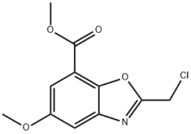 Methyl 2-(chloromethyl)-5-methoxy-1,3-benzoxazole-7-carboxylate 구조식 이미지