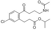 1-Methylethyl 2-(4-(acetylamino)-1-oxobutyl)-5-chlorobenzenepropanoate 구조식 이미지