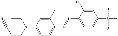 3-[[4-[[2-chloro-4-(methylsulphonyl)phenyl]azo]-3-methylphenyl]ethylamino]propiononitrile 구조식 이미지