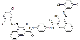 2-Naphthalenecarboxamide,N,N'-1,4-phenylenebis[4-[(2,5-dichlorophenyl)azo]-3-hydroxy- 구조식 이미지