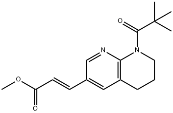 (E)-Methyl 3-(8-pivaloyl-5,6,7,8-tetrahydro-1,8-naphthyridin-3-yl)acrylate 구조식 이미지