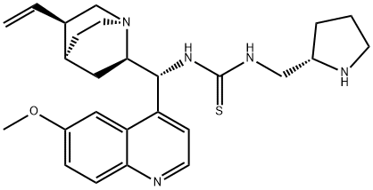 N-[(9R)-6'-Methoxycinchonan-9-yl]-N'-[(2S)-2-pyrrolidinylMethyl]-Thiourea 구조식 이미지