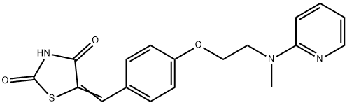5-[4-[2-[N-Methyl-N-(2-pyridinyl)amino]ethoxy]benzylidene]-2,4-thiazolidinedione 구조식 이미지