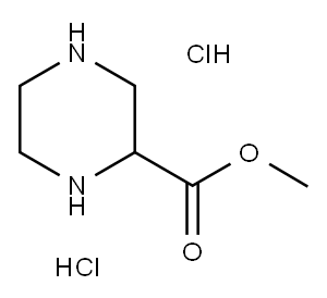 Piperazine-2-carboxylic acid methyl ester dihydrochloride Structure