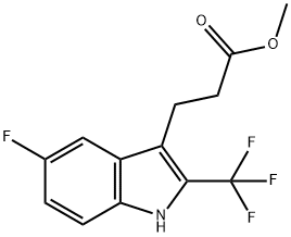 Methyl 3-(5-fluoro-2-(trifluoroMethyl)-1H-indol-3-yl)propanoate Structure