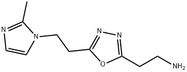 2-{5-[2-(2-Methyl-imidazol-1-yl)-ethyl]-[1,3,4]oxadiazol-2-yl}-ethylamine 구조식 이미지