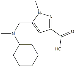 5-((시클로헥실(메틸)아미노)메틸)-1-메틸-1H-피라졸-3-카르복실산 구조식 이미지